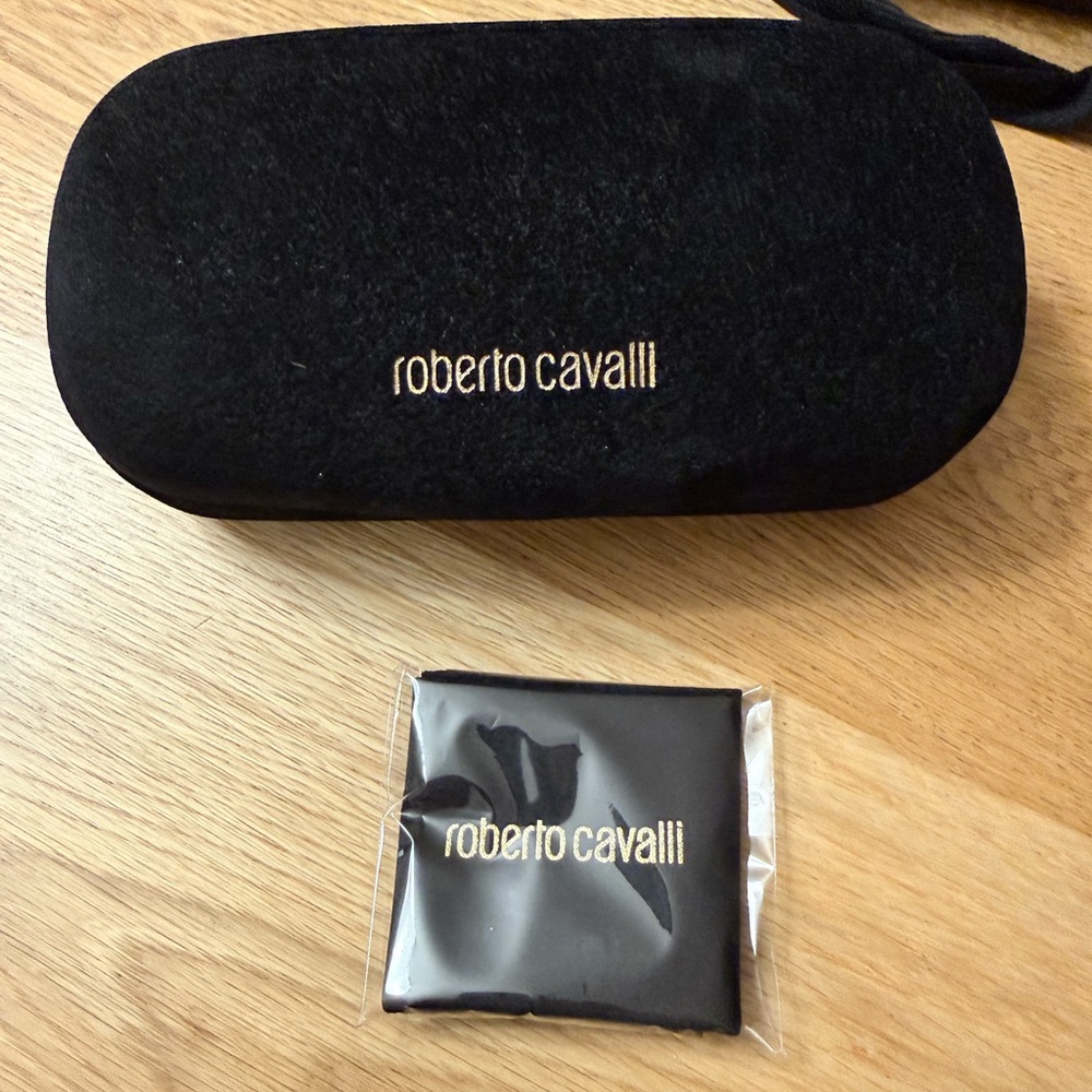 Roberto Cavalli Snake Black Rectangular Sunglasses - image 5